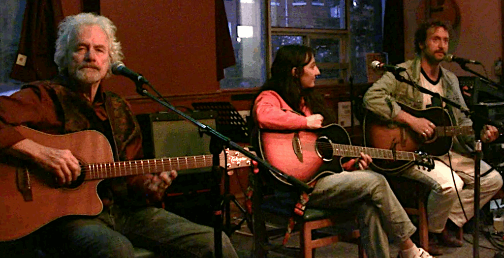 Performing at the song Circle with Philip Vonesh, Angelina MacKinnon, Tranzac